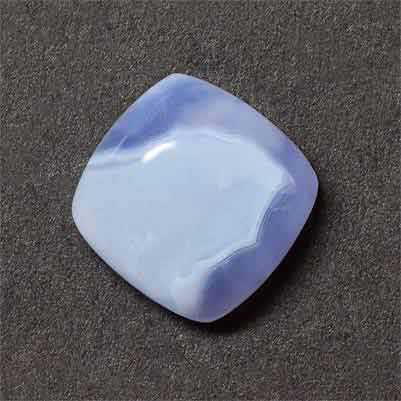 Natural 12.2x12.2x5.6mm Cabochon Cushion Blue Lace Agate