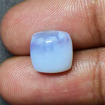 Natural 10.2x10.2x4.7mm Cabochon Cushion Blue Lace Agate