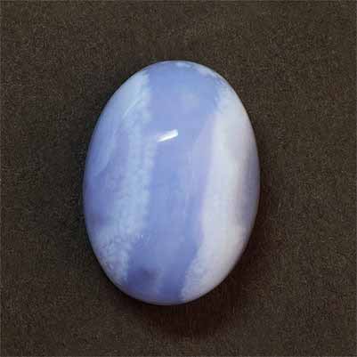 Natural 18x13x8.7mm Cabochon Oval Blue Lace Agate
