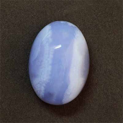 Natural 18x13x8.7mm Cabochon Oval Blue Lace Agate