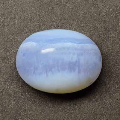 Natural 16.2x12x7.6mm Cabochon Oval Blue Lace Agate