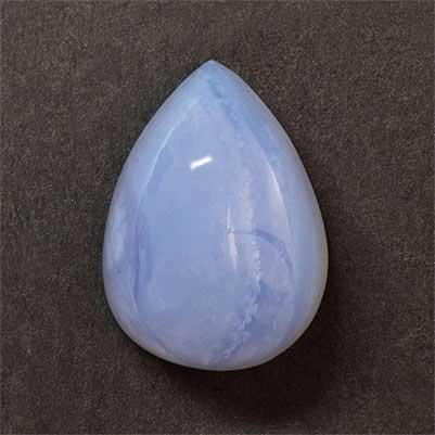 Natural 20.2x14.8x9.7mm Cabochon Pear Blue Lace Agate