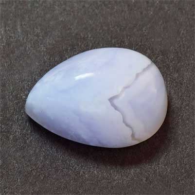 Natural 14x10.2x6.4mm Cabochon Pear Blue Lace Agate