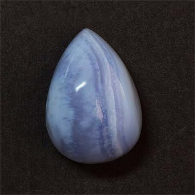 Natural 18x13x8.5mm Cabochon Pear Blue Lace Agate