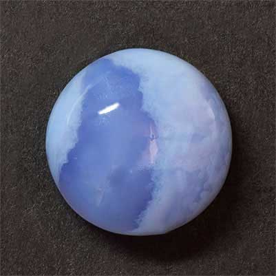 Natural 14.2x14.2x6.6mm Cabochon Round Blue Lace Agate