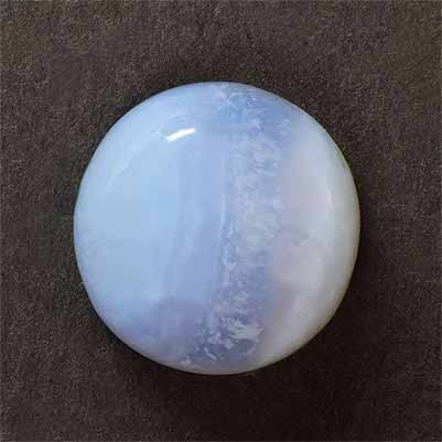 Natural 16x16x7.8mm Cabochon Round Blue Lace Agate