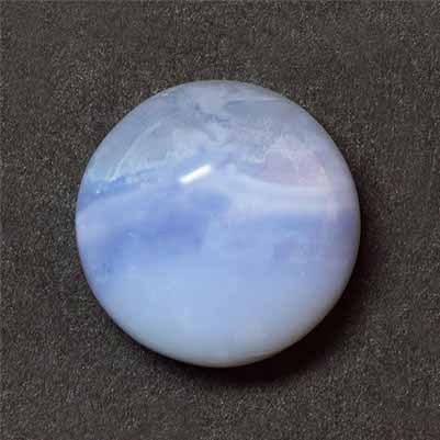Natural 12.2x12.2x5.8mm Cabochon Round Blue Lace Agate