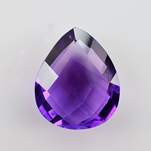 Natural 13x11x6mm Checker Briolette African Amethyst