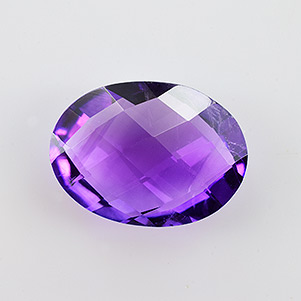 Natural 14x10x5.5mm Checker Briolette African Amethyst