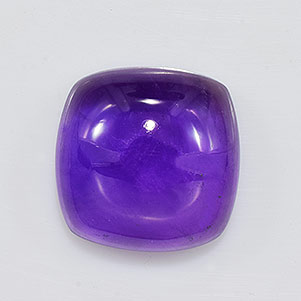 Natural 15.7x15.7x7.2mm Cabochon Cushion African Amethyst