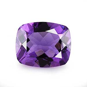 Natural 11x9x5.3mm Faceted Cushion African Amethyst