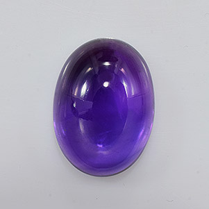 Natural 14x10.3x5.7mm Cabochon Oval African Amethyst