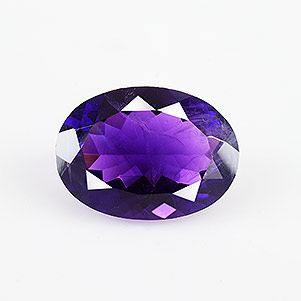 Natural 18x13x8.3mm Faceted Oval African Amethyst