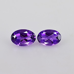 Natural 6x4x2.9mm Faceted Oval African Amethyst
