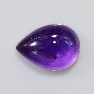 Natural 14x10x6.3mm Cabochon Pear African Amethyst
