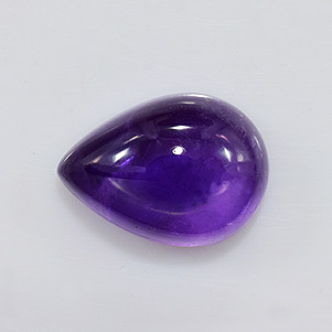 Natural 14x10x6.3mm Cabochon Pear African Amethyst