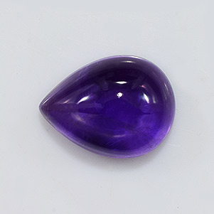 Natural 16x12x7.4mm Cabochon Pear African Amethyst