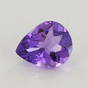 Natural 9x7.4x4.5mm Faceted Pear African Amethyst