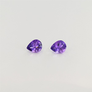 Natural 9x7.4x5mm Faceted Pear African Amethyst