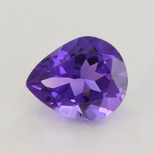 Natural 9x7.4x5.2mm Faceted Pear African Amethyst