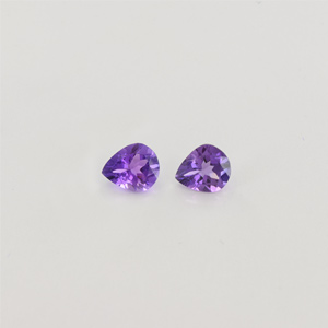 Natural 9x7.5x4.8mm Faceted Pear African Amethyst
