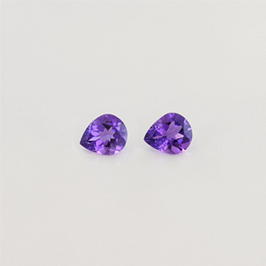 Natural 9x7.5x4.8mm Faceted Pear African Amethyst