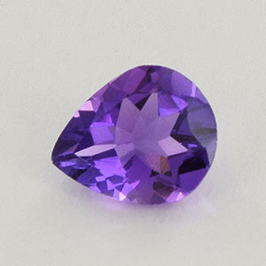 Natural 9x7.6x4.3mm Faceted Pear African Amethyst