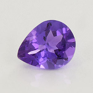 Natural 9.3x7.6x5mm Faceted Pear African Amethyst