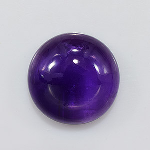 Natural 14x14x6.3mm Cabochon Round African Amethyst
