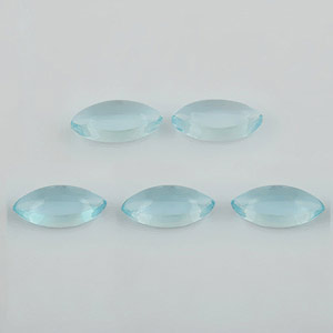 Natural 15x7x4.9mm Cabochon Marquise Aquamarine