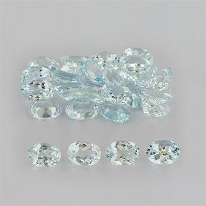 Natural 7x5x2.9mm Faceted Oval Aquamarine