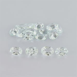 Natural 7x5x3mm Faceted Oval Aquamarine