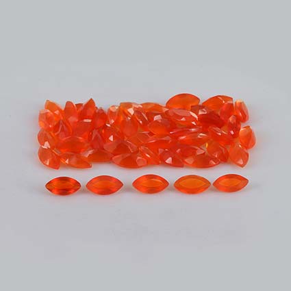 Natural 6x3x2.3mm Faceted Marquise Carnelian