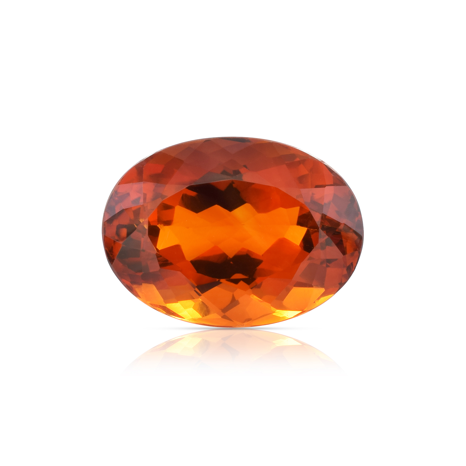 Natural 15.60x21.40x10.90mm Faceted Oval Citrine