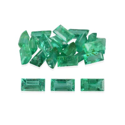 Natural 4x2x1.8mm Faceted Baguette Brazilian Emerald
