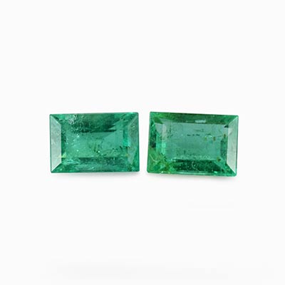 Natural 4x3x2.3mm Faceted Baguette Brazilian Emerald