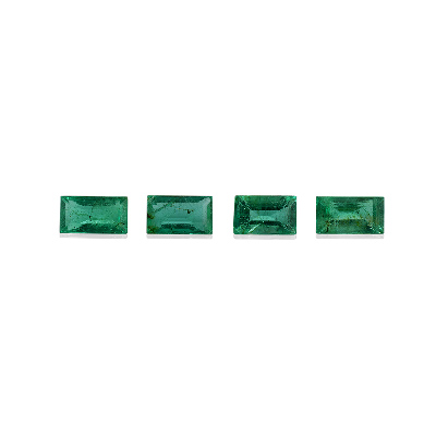 Natural 5x3x2.5mm Faceted Baguette Brazilian Emerald