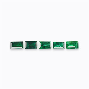 Natural 3.5x2x1.8mm Faceted Baguette Brazilian Emerald