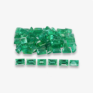 Natural 3x2x1.4mm Faceted Baguette Brazilian Emerald