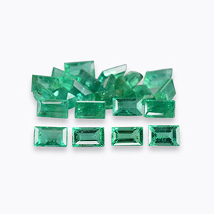 Natural 3.5x2x2mm Faceted Baguette Brazilian Emerald