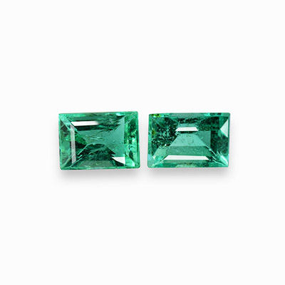 Natural 3.5x2.5x2.5mm Faceted Baguette Brazilian Emerald