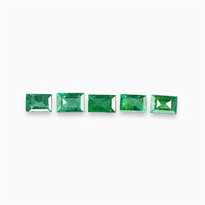 Natural 3.5x2.5x2mm Faceted Baguette Brazilian Emerald