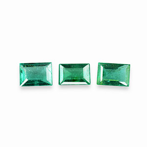 Natural 4x3x1.8mm Faceted Baguette Brazilian Emerald