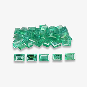 Natural 3x2x1.5mm Faceted Baguette Brazilian Emerald