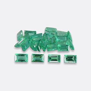 Natural 3.5x2x1.4mm Faceted Baguette Brazilian Emerald