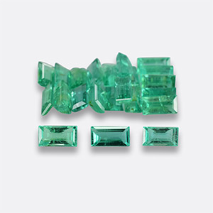 Natural 4x2x2mm Faceted Baguette Brazilian Emerald