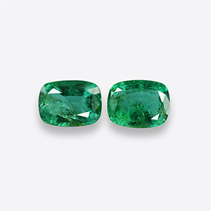 Natural 7.5x6x4mm Faceted Cushion Zambian Emerald