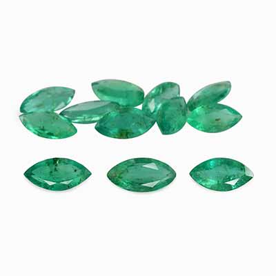 Natural 7x3.5x2.6mm Faceted Marquise Zambian Emerald