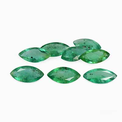 Natural 8x4x2mm Faceted Marquise Brazilian Emerald
