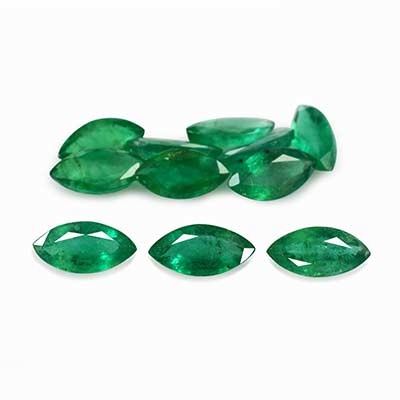 Natural 7x3.5x2.3mm Faceted Marquise Brazilian Emerald